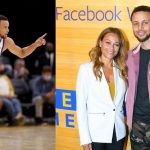 Stephen Curry on the court and with his mother Sonya Curry