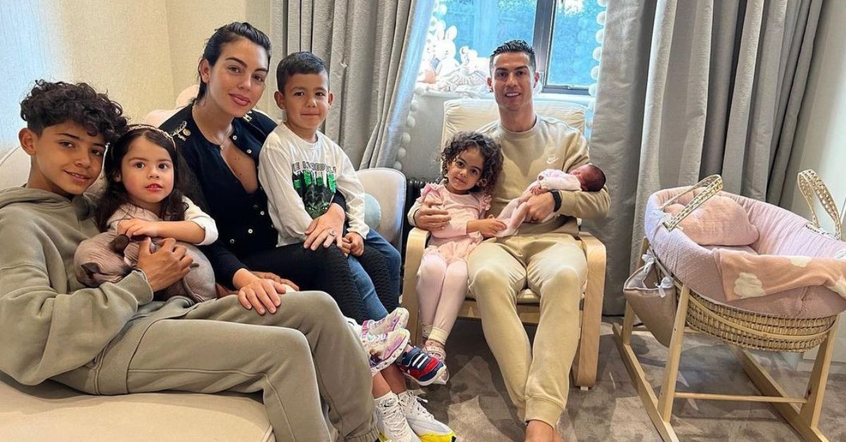 Cristiano Ronaldo with his family 