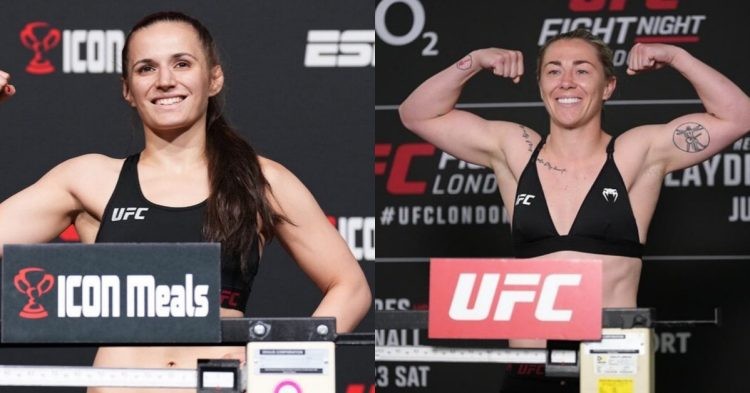 Erin Blanchfield and Molly McCann weigh-in for UFC event