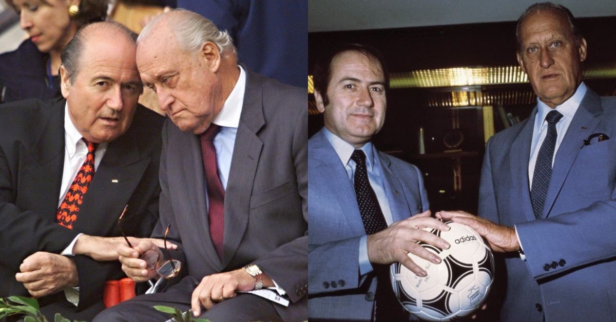 Sepp Blatter and Joao Havelange 