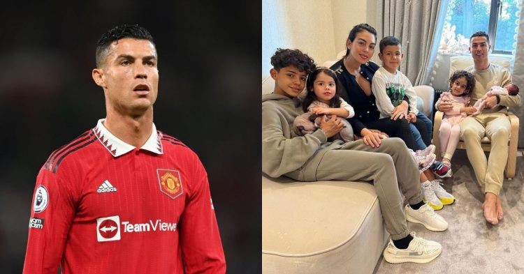 Cristiano Ronaldo with his family