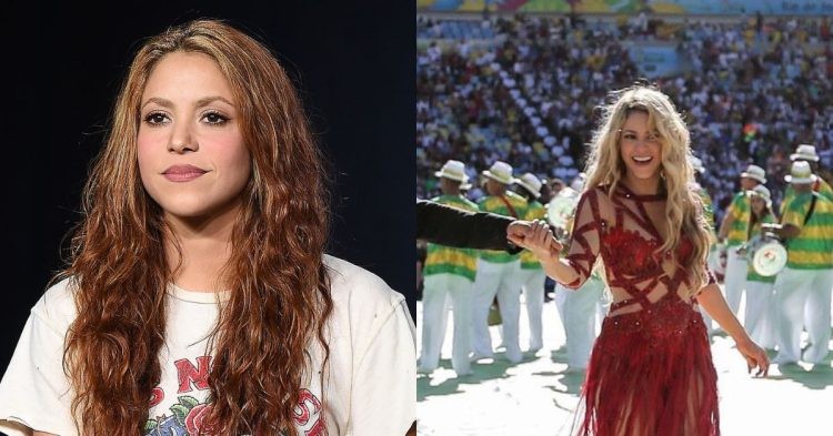 Shakira performing at the World Cup 2014 in Brazil