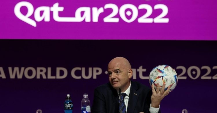 FIFA President Gianni Infantino at the press conference (Credits: Google)