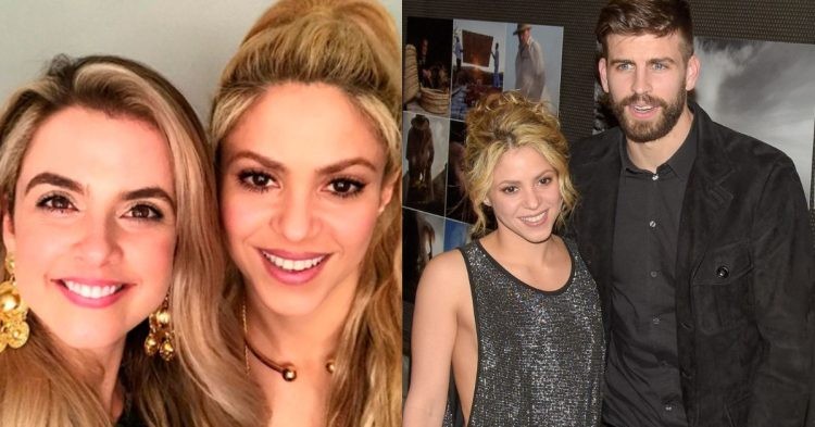 Shakira with Kathy Kopp (left) Shakira with her ex-boyfriend Gerard Pique (right)