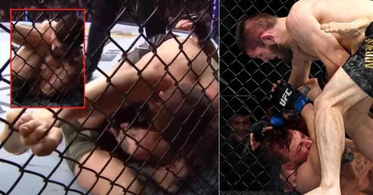 Conor McGregor lands illegal knee on Khabib Nurmagomedov