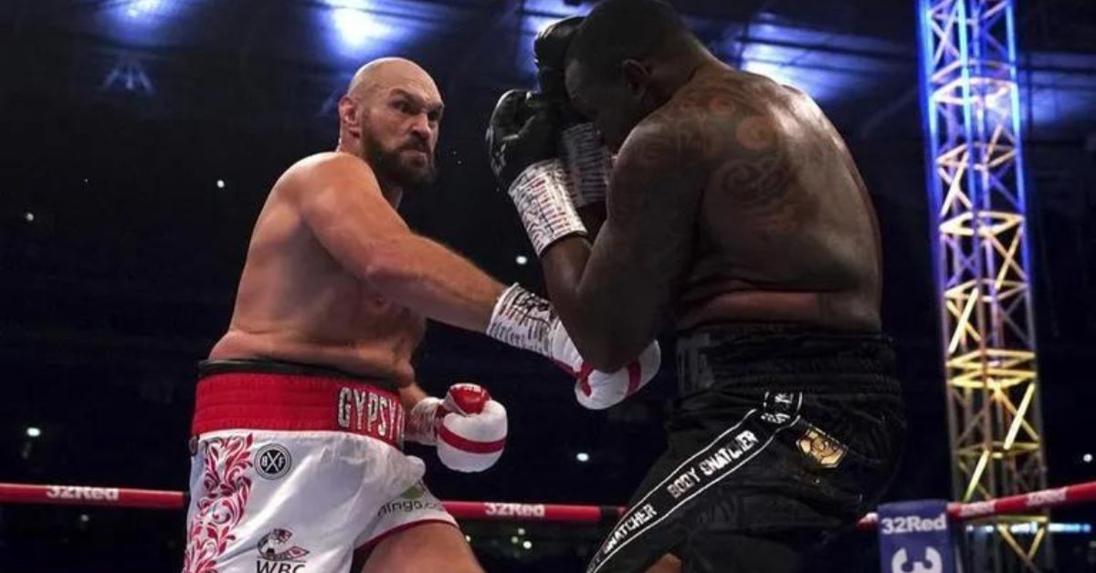 Dillian Whyte in his fight against Tyson Fury