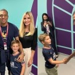Kylian Mbappe with Ivanka Trump and her family