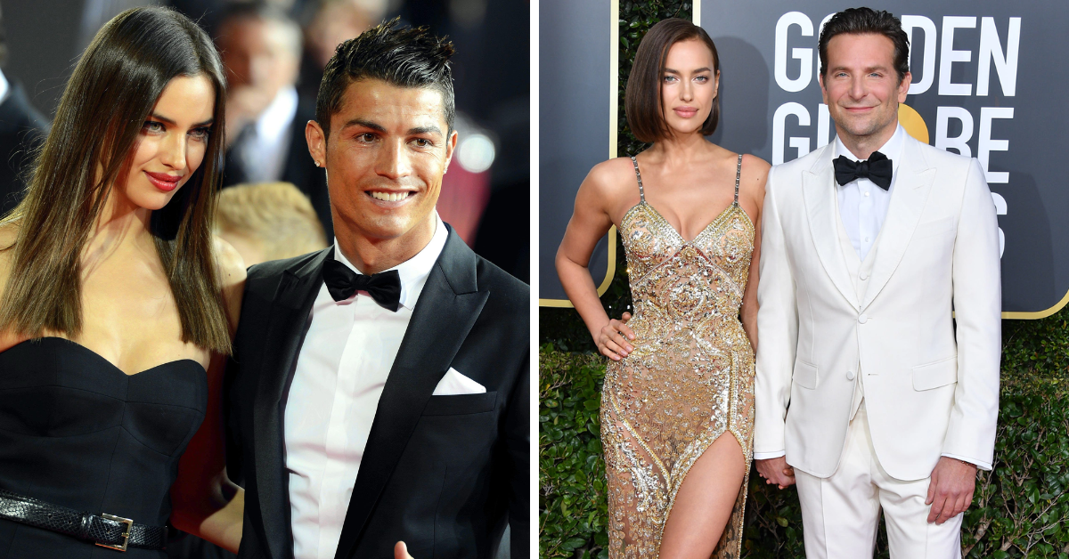 Irina Shayk and Cristiano Ronaldo and Irina Shayk and Bradley Cooper Credits The SUN and Eonline