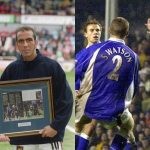 Paolo Di Canio after receiving the award from Paul Gerrard (right) and after stopping the play for him to receive treatment. (right) (credits: Twitter)