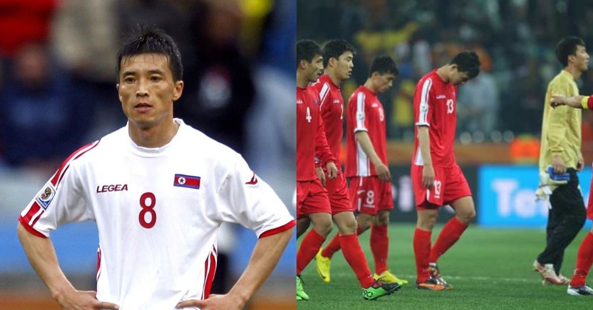 North Korean players at the World Cup