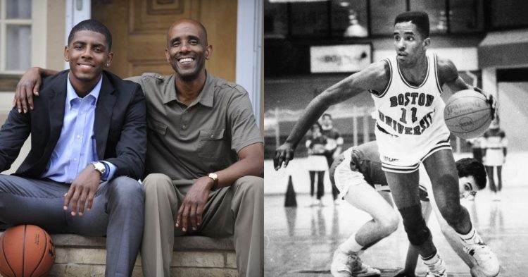 Drederick Irving during his college career and with his son Kyrie Irving