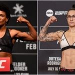 Angela Hill (left) and Emily Ducote (right) weigh in for UFC event