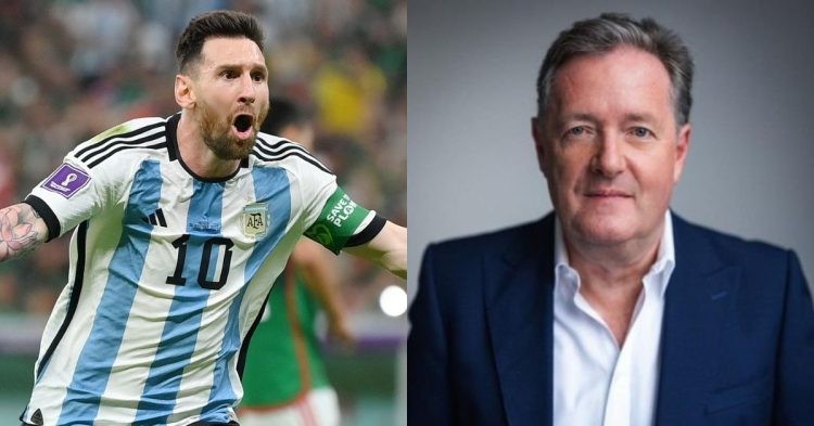 Lionel Messi and Piers Morgan