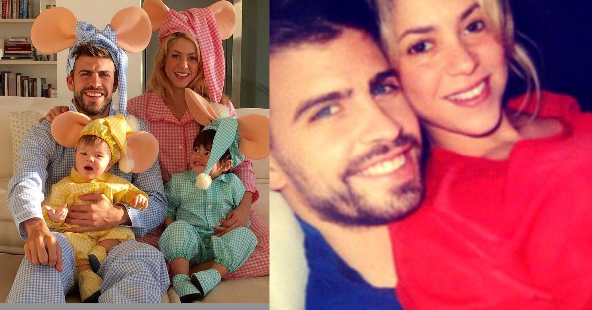 Pique and Shakira with children