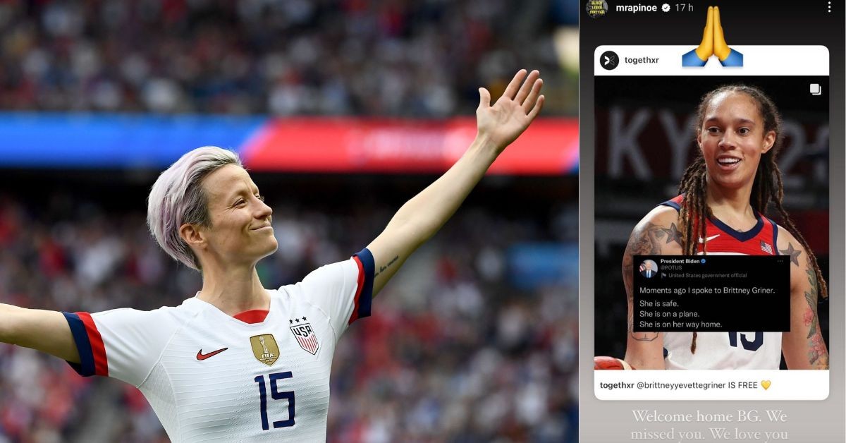 Megan Rapinoe's Instagram story after Brittney Griner was released from the Russian prison
