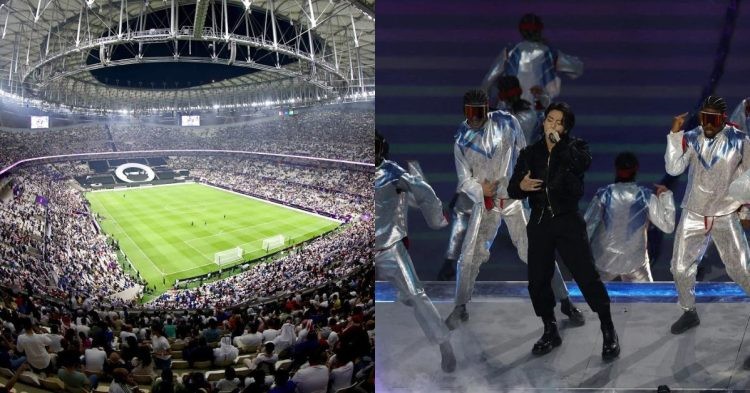 Lusail Stadium and Jung Kook performing at FIFA World Cup 2022 opening ceremony