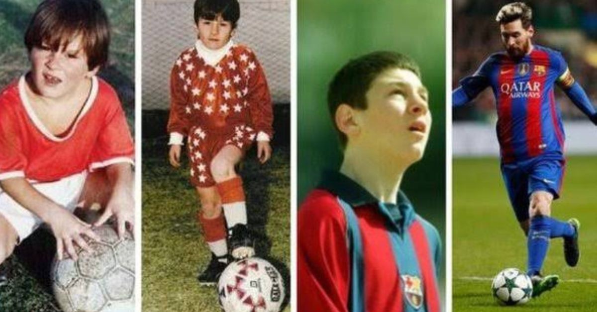Lionel Messi through different phases of his life