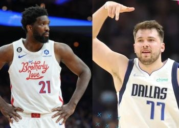 Joel Embiid and Luka Doncic