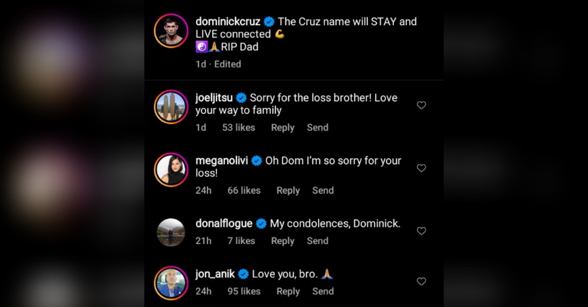 Dominick Cruz Instagram screenshot