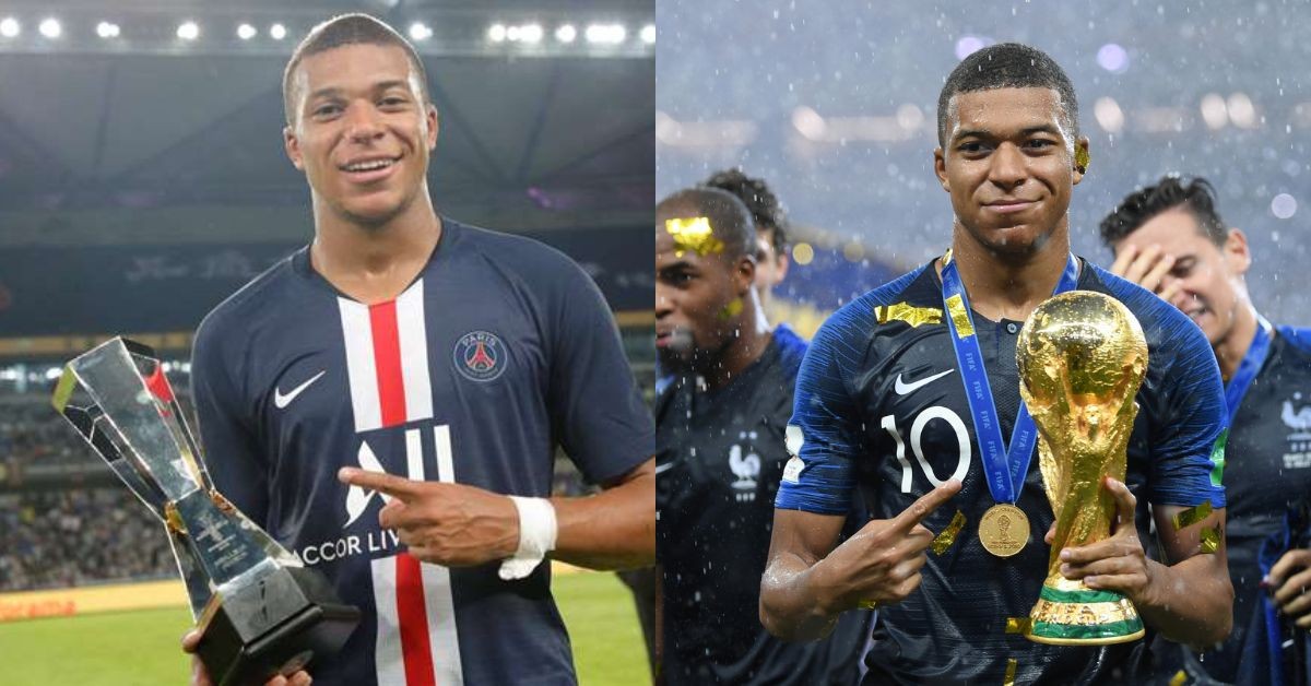 Kylian Mbappe trophies for France and PSG