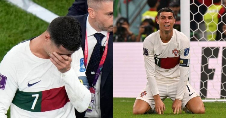 Ronaldo crying after being eliminated
