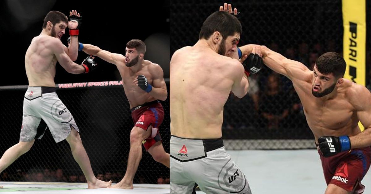 Arman Tsarukyan in his UFC debut against Islam Makhachev