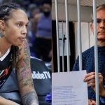 Brittney Griner on the court and Paul Whelan in a Russian prison