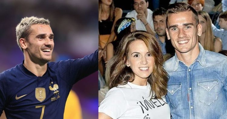 Antoine Griezmann with his wife Erika Choperena