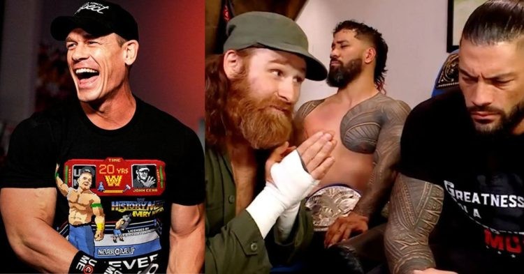 John Cena returning to WWE to face Reigns and Sami Zayn in a Tag Team Match with Kevin Owens.