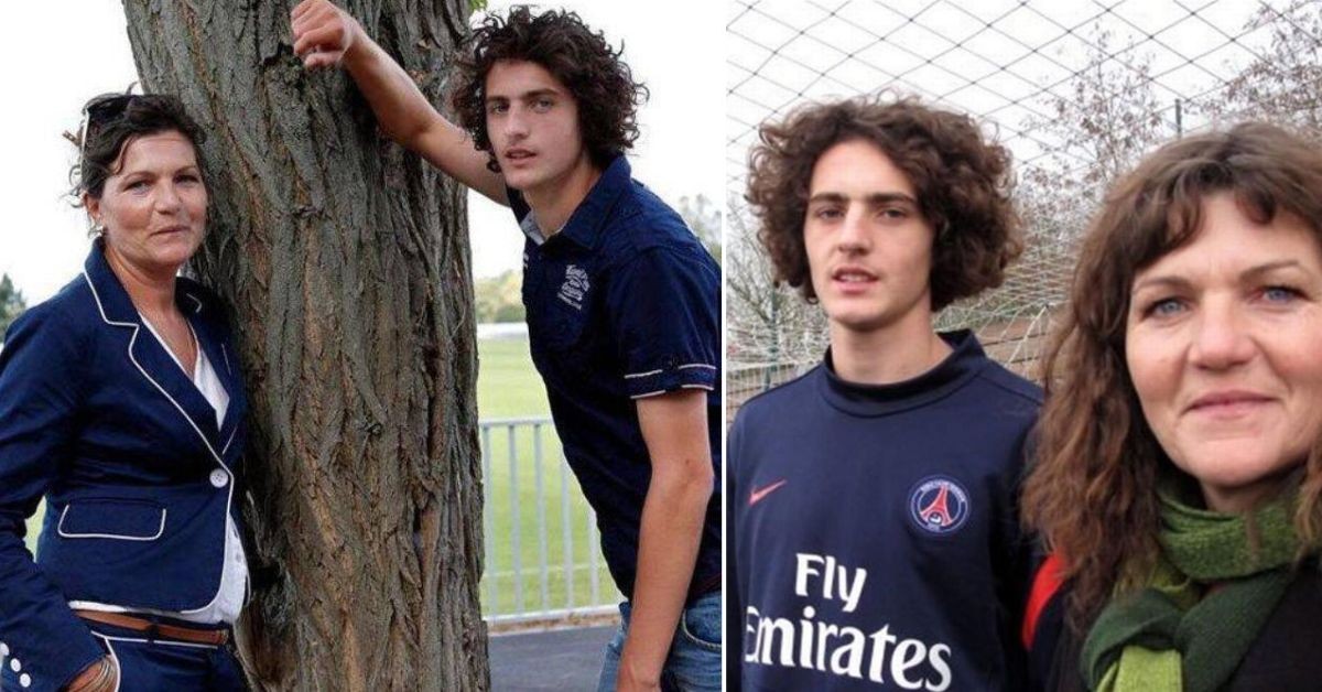 Adrien Rabiot with his mother and agent, Veronique Rabiot