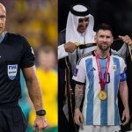 Szymon Marciniak and World Champion Lionel Messi