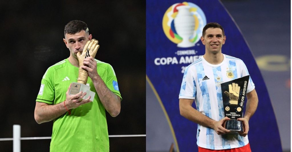 Emiliano Martinez has won the Golden Glove at the Copa America and the FIFA World Cup