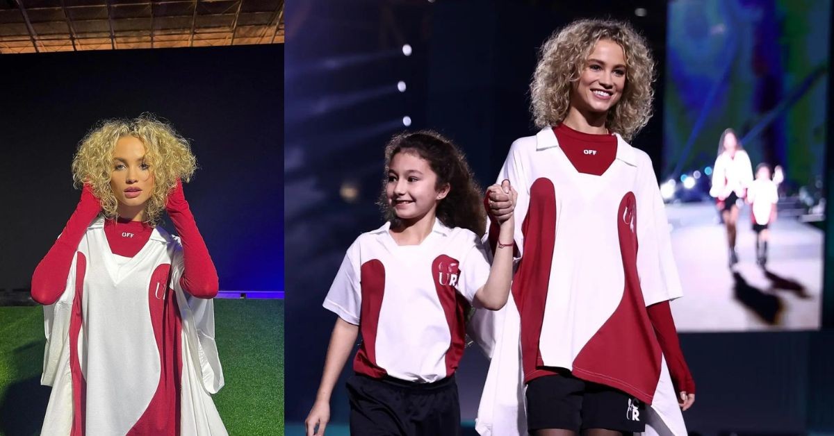 Rose Bertram in an event during the Qatar Fashion Week 2022