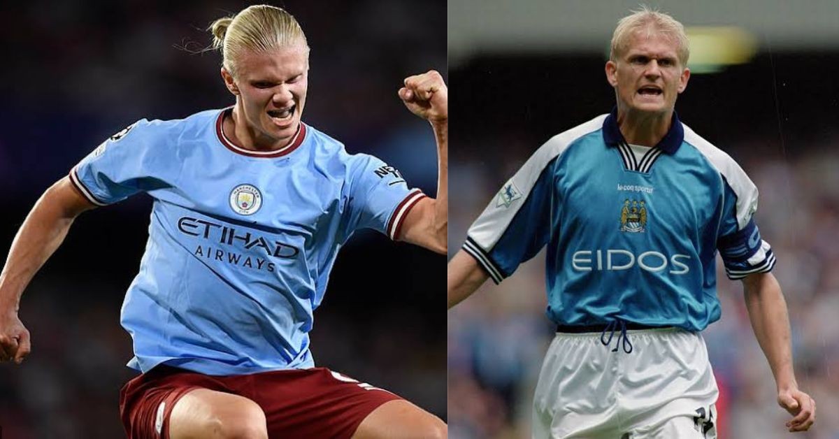 Erling and Alf-Inge Haaland for Manchester City