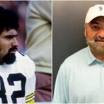 Franco Harris in Pittsburgh Steelers' 32 jersey