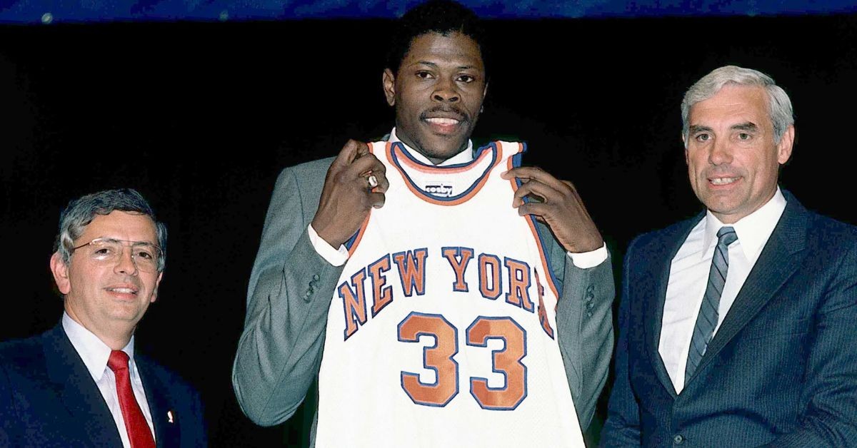Patrick Ewing with David Stern and Dave DeBusschere