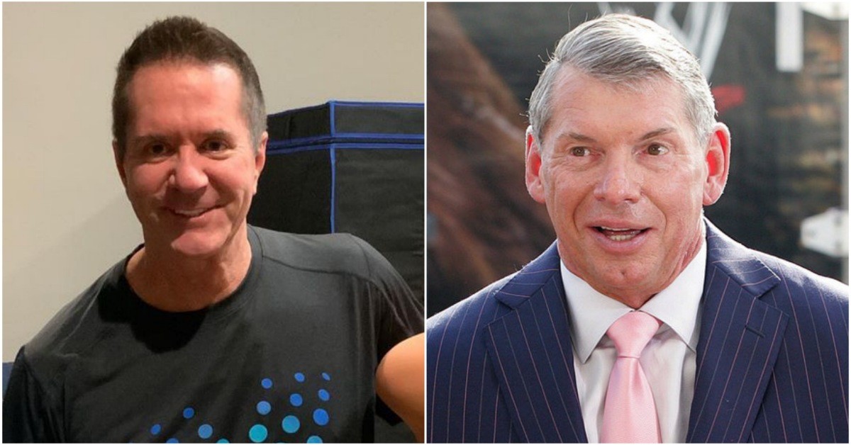 Mike Goldberg (left) and Vince McMahon (right)