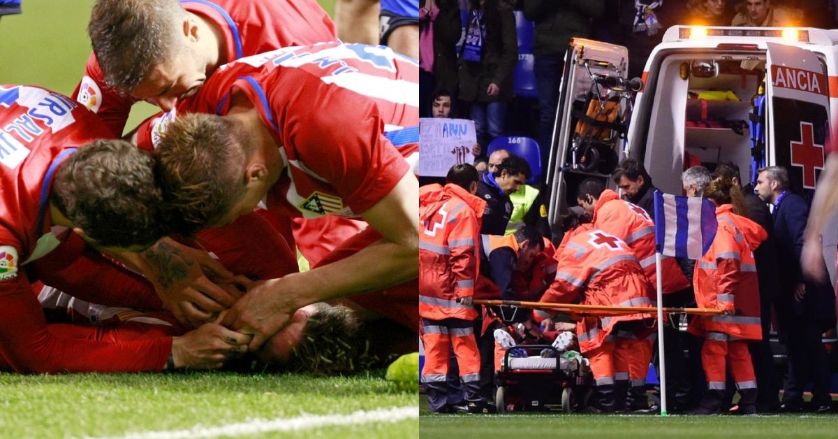 Fernando Torres was taken to a hospital after the injury.