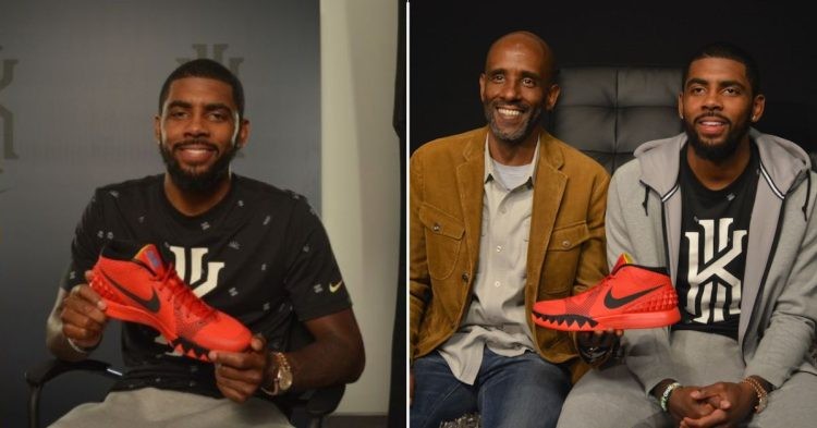Kyrie Irving with his father Drederick Irving