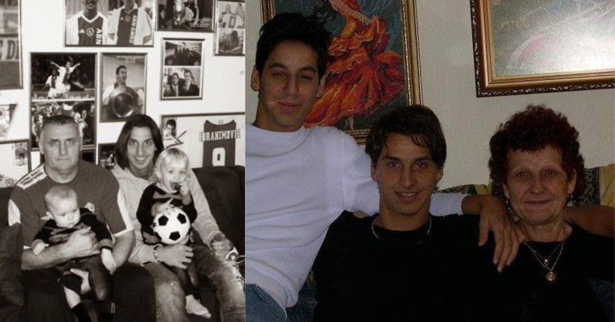 Zlatan with his father (left) Zlatan with his mother (right)