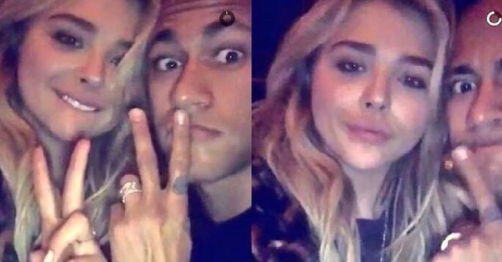 Neymar and Chloe Grace Moretz on Snapchat. (Credits: Google)