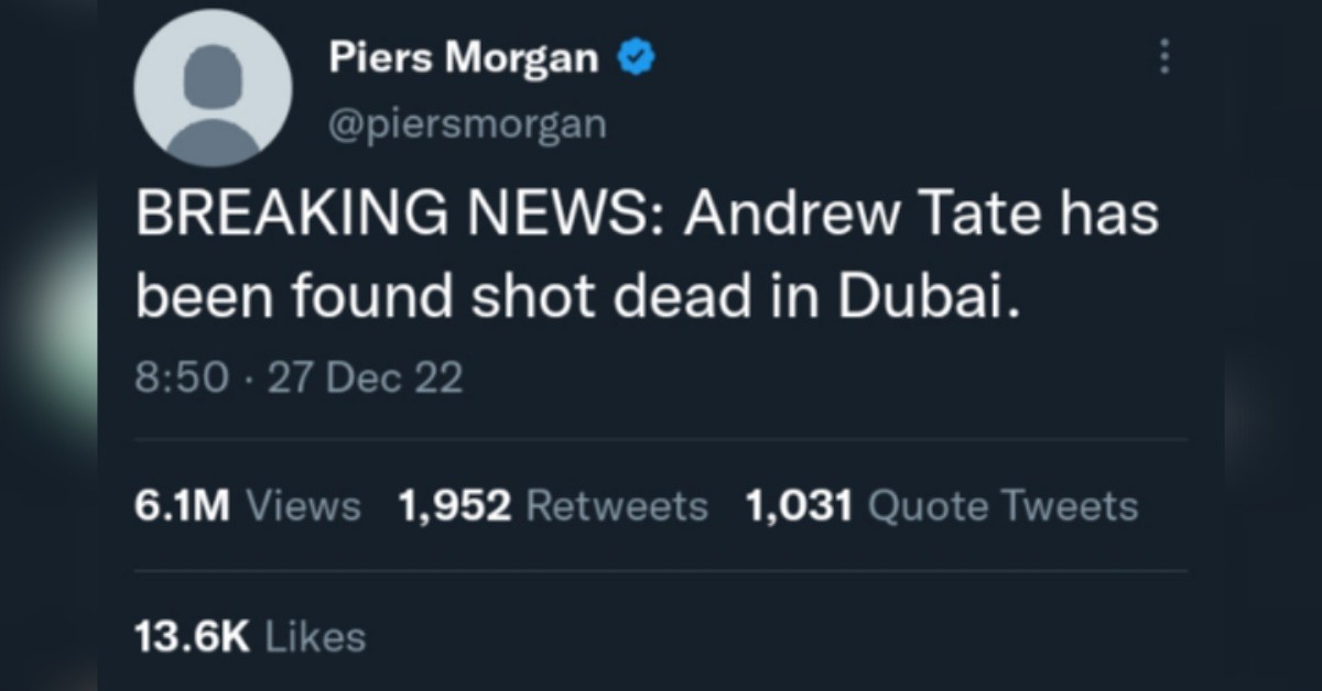 Piers Morgan tweet screenshot