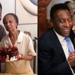 Pele with his mother Celeste.