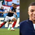 Kylian Mbappe against Argentina in 2018 Russia World Cup