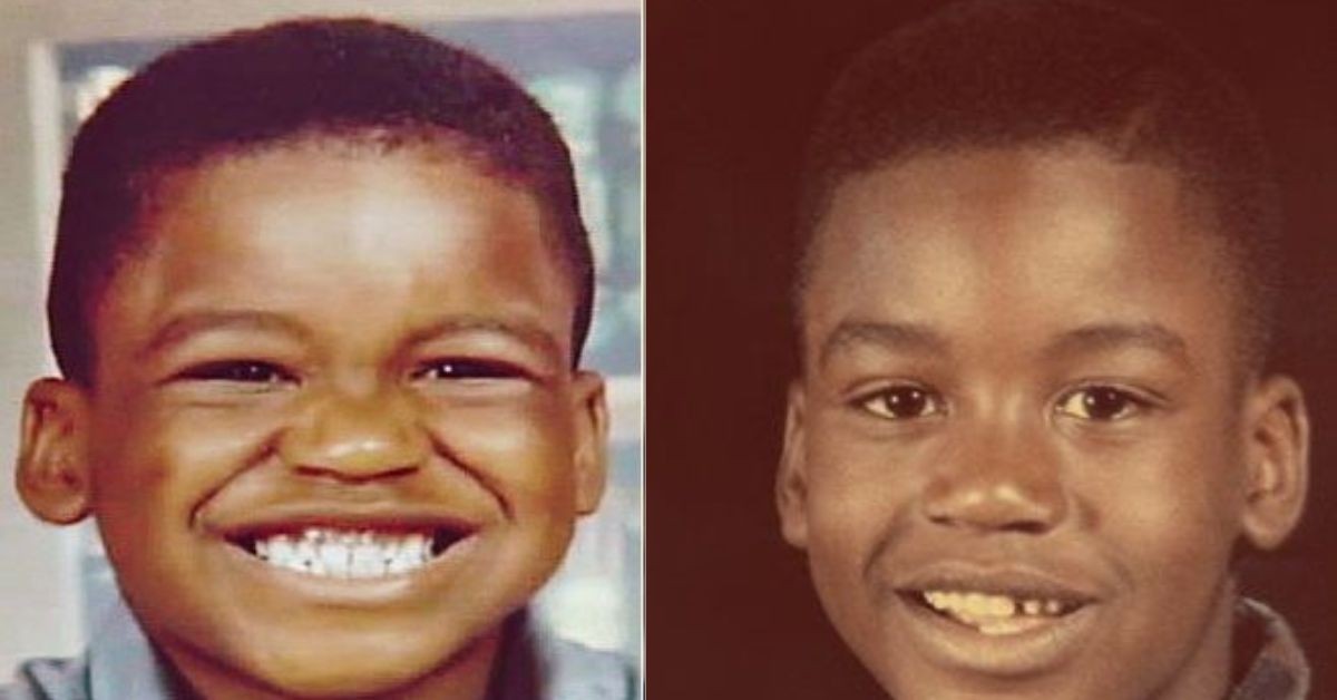 Shaquille O'Neal as a child with hair