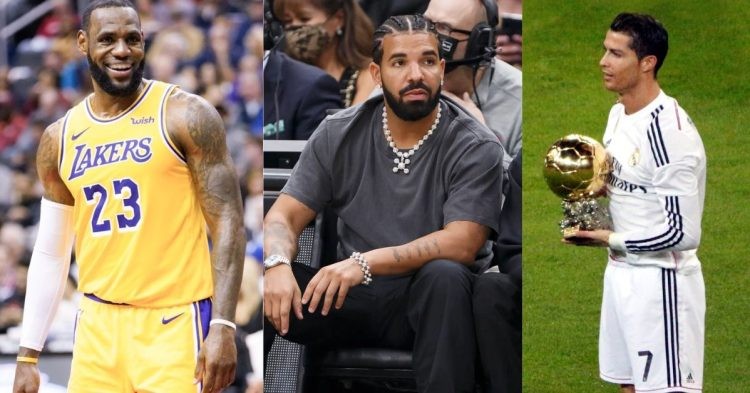 LeBron James, Drake and Cristiano Ronaldo in their respective domains