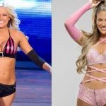 Kelly Kelly in 2011 and in 2022