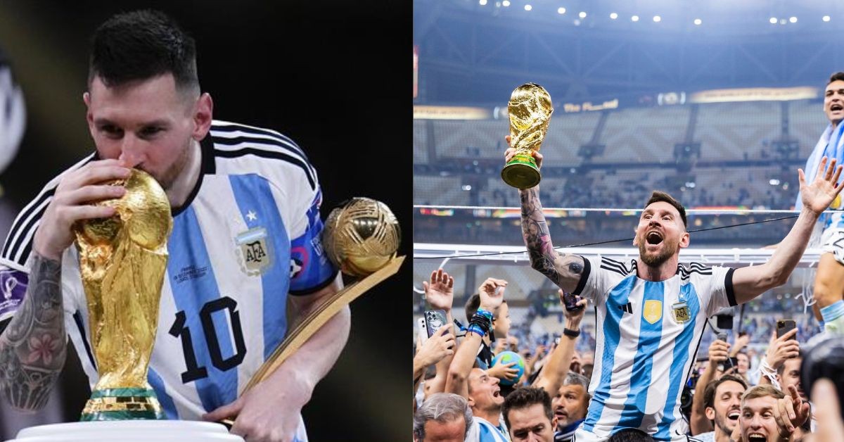 Lionel Messi wins the World Cup and the Golden Ball.