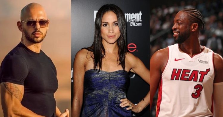 Andrew Tate, Meghan Markle and Dwyane Wade on the court