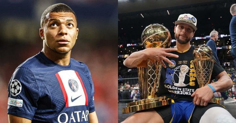 Kylian Mbappe and Stephen Curry